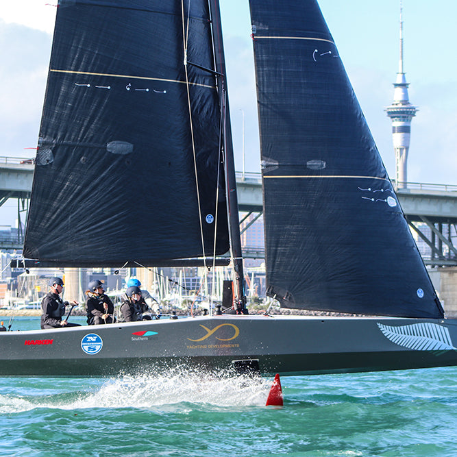 Youth America’s Cup AC9F Kōtare flies high in Auckland
