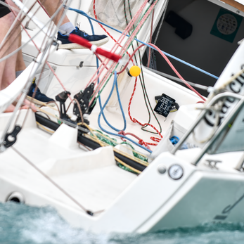 Featuring a close-up boat parts and accessories ideal for sailing enthusiasts.