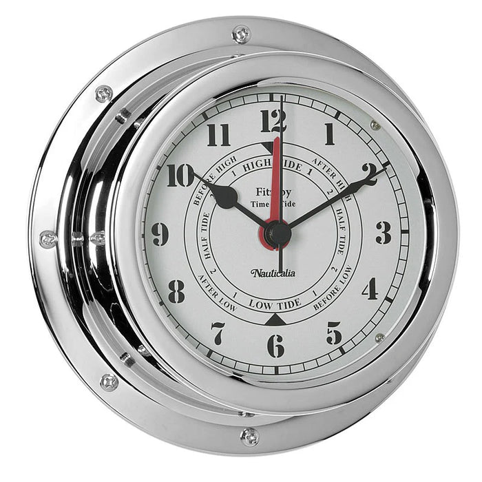NAUTICALIA CHROME TIDE CLOCK 150MM