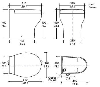 TECMA Silence Plus 2G Electric Toilet Standard