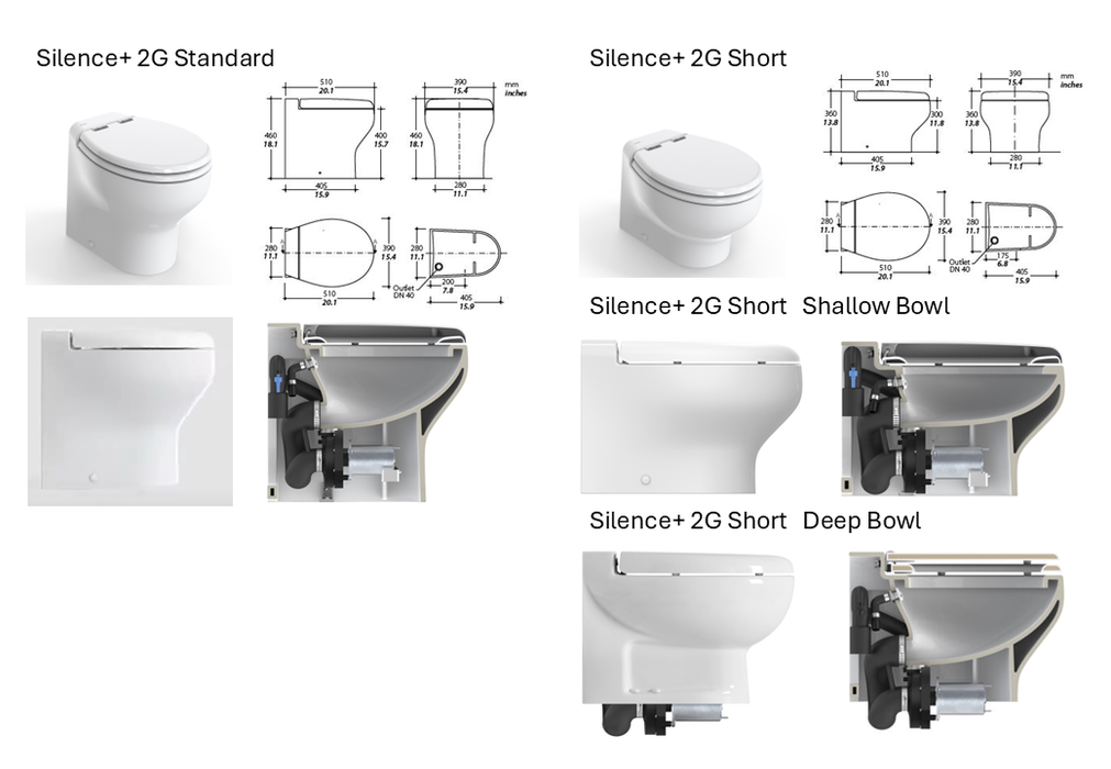 TECMA Silence Plus 2G Electric Toilet Short Deep