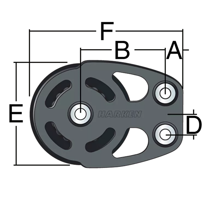 HARKEN ESP FOOTBLOCK 75MM