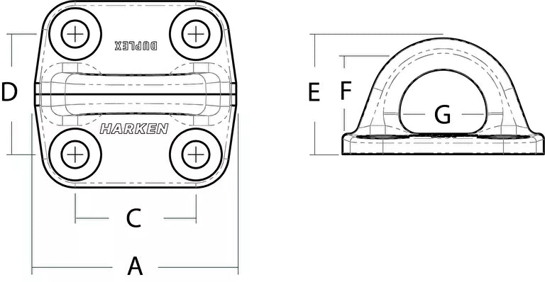 HARKEN PADEYE SQUARE DUPLEX S/S