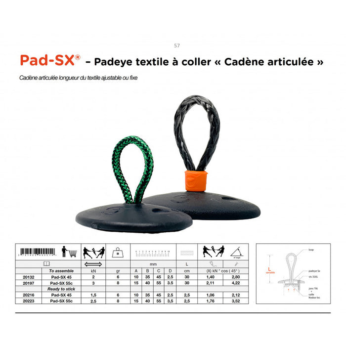 NODUS PAD-SXc 45 Rope Padeye