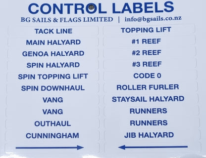 ROPE CLUTCH CONTROL LABELS