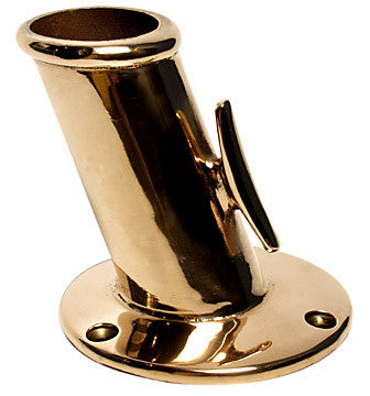 FLAG POLE SOCKET WITH CLEAT BRONZE