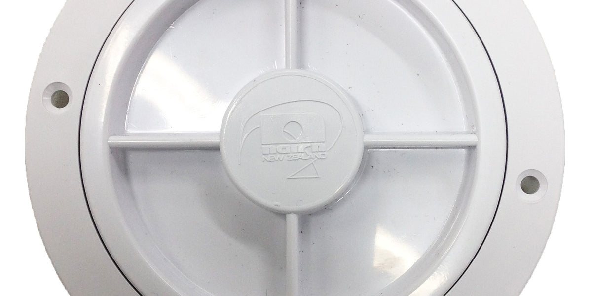 2 White Inspection Ports / Hatches – 100mm (4") ID, For Boat, Marine, Caravan Access-429509