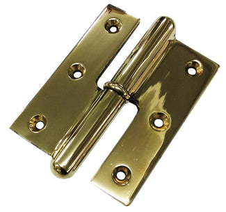 DOOR HINGES REMOVEABLE BRASS PAIR OR1787PB