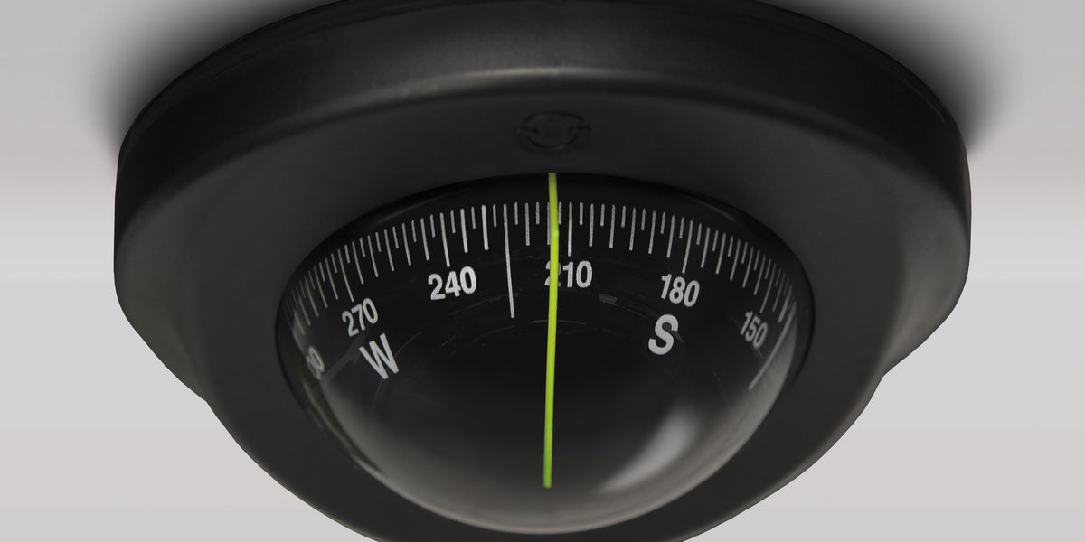 Head String Compass RIVIERA Astra Overhead Compass 100mm Black BAS1 — Harken Fosters